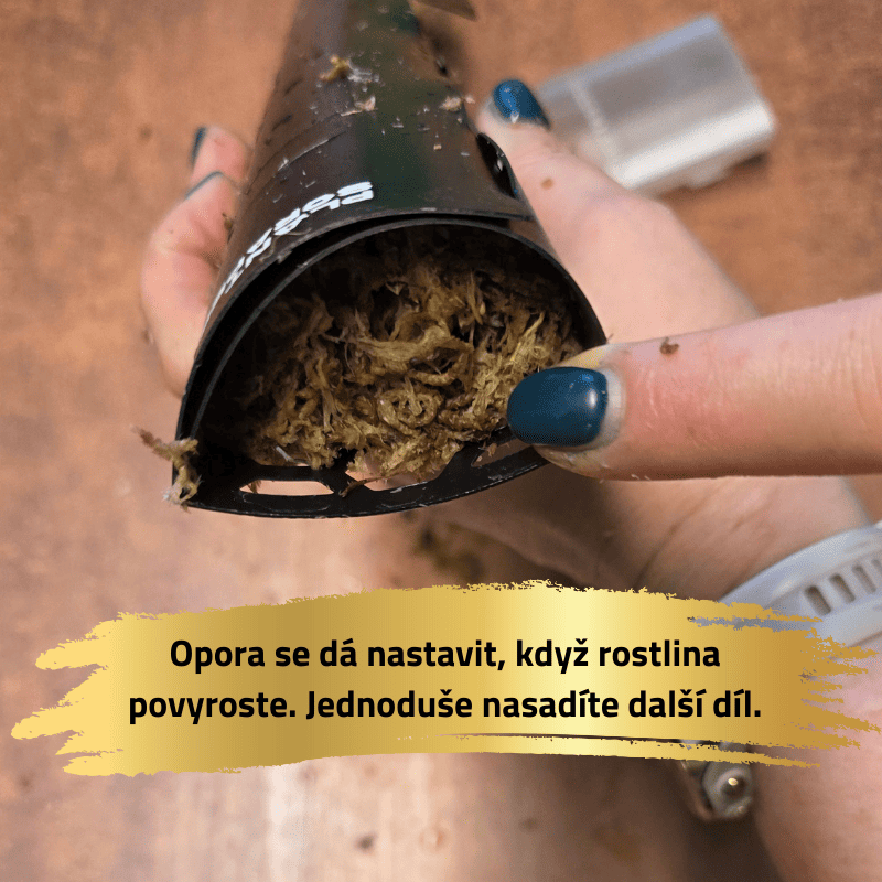 Mechová opora exclusive matná s mechem a zip páskou