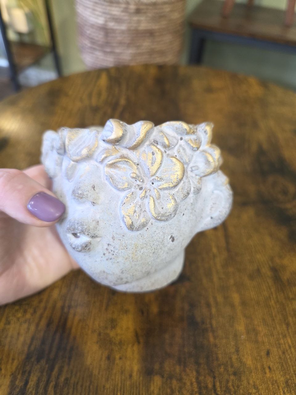 Betonový obal hlava 12x9x10 cm mini