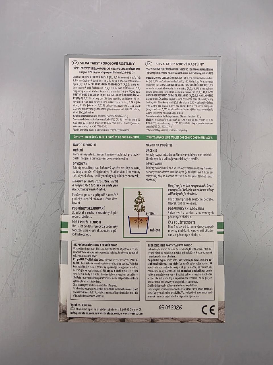 Silva Tabs, Dlouhodobé universální hnojivo