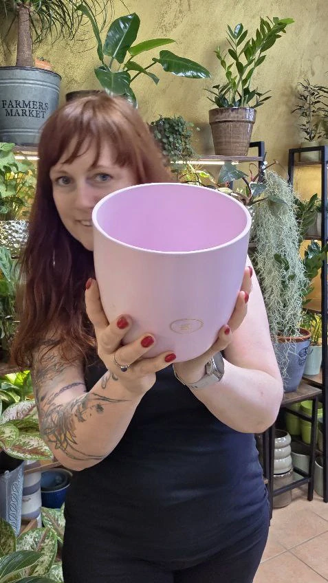 Keramický obal růžový na pr. 14cm