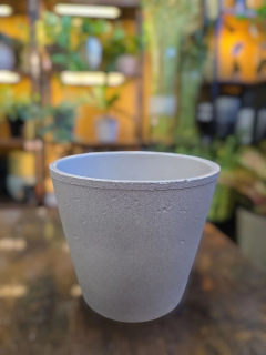 Keramický obal světle hnědý se strukturou na pr. 14 cm