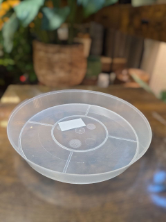 Podmiska plastová čirá, hladká 18 cm
