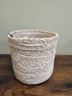 Koš mořská tráva bělený rovný L 15X17 cm