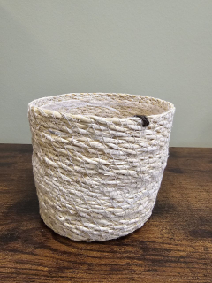 Koš mořská tráva bělený rovný M 13x15 cm